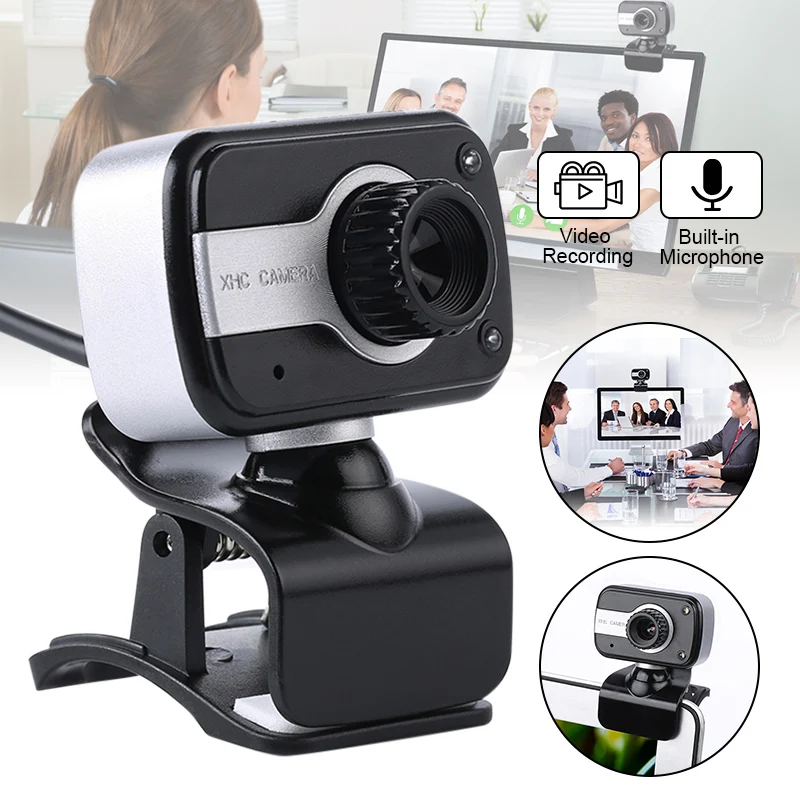 

USB 2.0 HD Webcam Desktop Laptop PC Video Calling Camera Adjustable with Microphone UY8