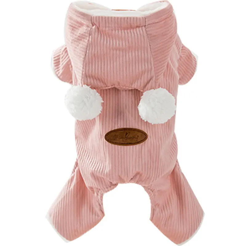 

Spring New Style Teddy Small Dog Autumn and Winter Thick Four-legged Coat Puppy Coat Ropa De Invierno Para Perros Corduroy 2021