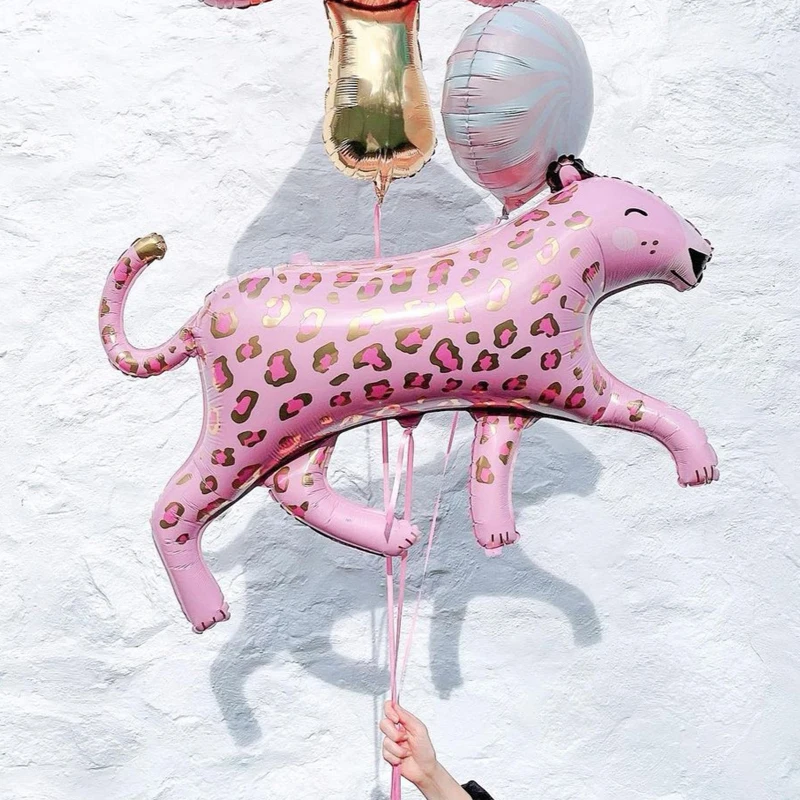 

New Leopard Elephant Animal Aluminum Foil Balloon Dog Puppy Ballon Pets Kids Birthday Party Decorations Baby Shower Photo Props