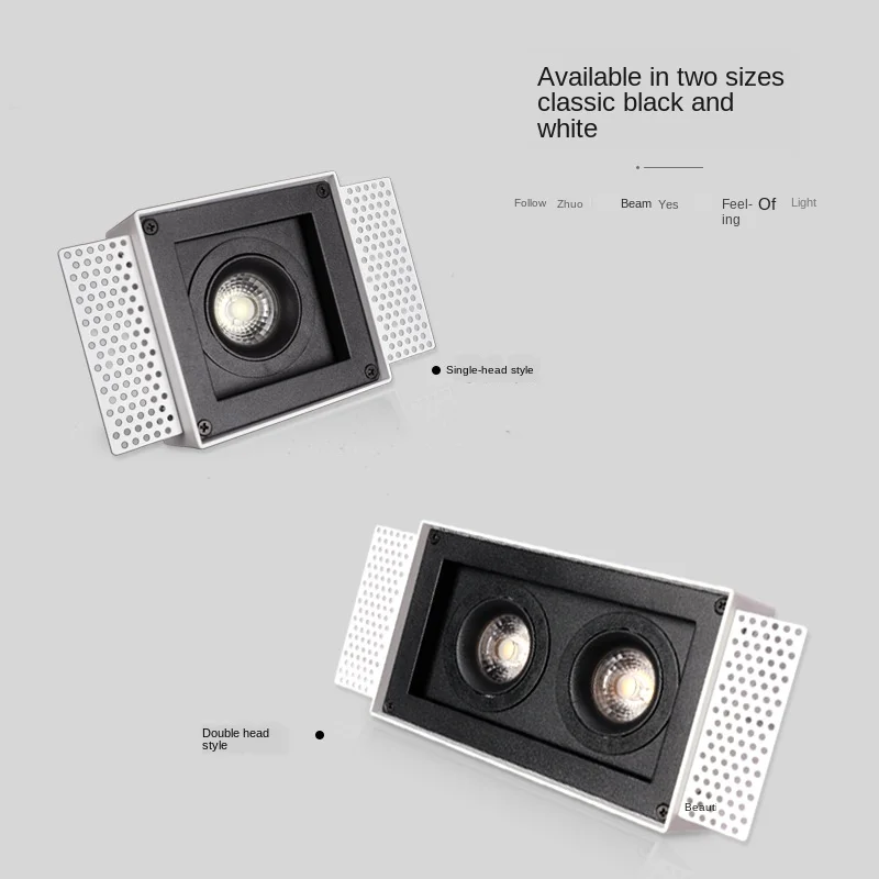 

Светодиодный прожектор, встроенный двухголовый светильник, скрытый прожектор, регулируемый угол, украшение для дома