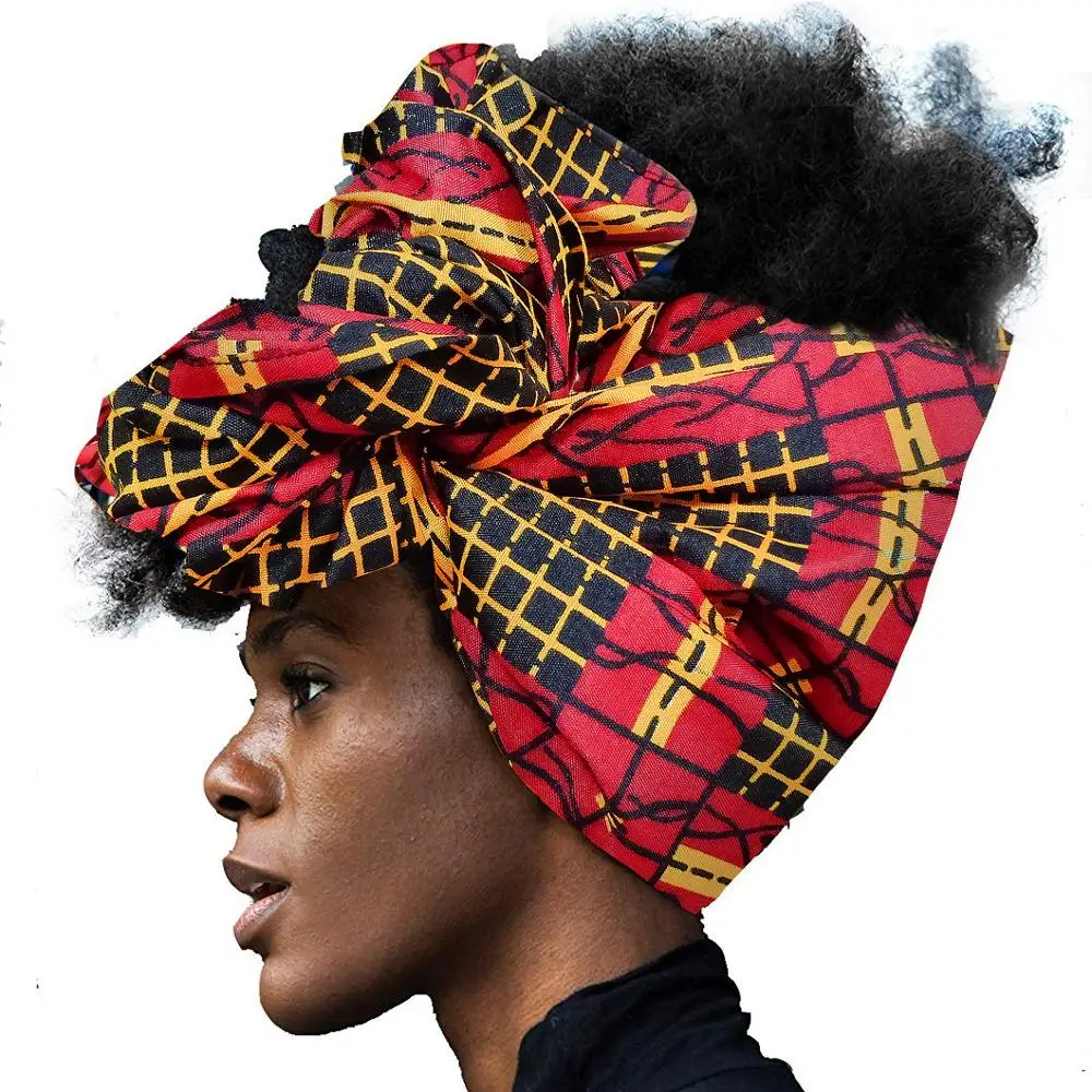 Тюрбан в африканском стиле для Для женщин аксессуары волос шарф объем обхвата