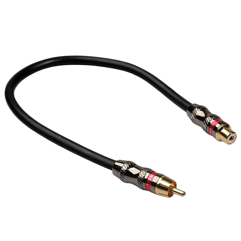 Rca штекер Женский Аудио Композитный кабель удлинитель провод линия Hifi класс