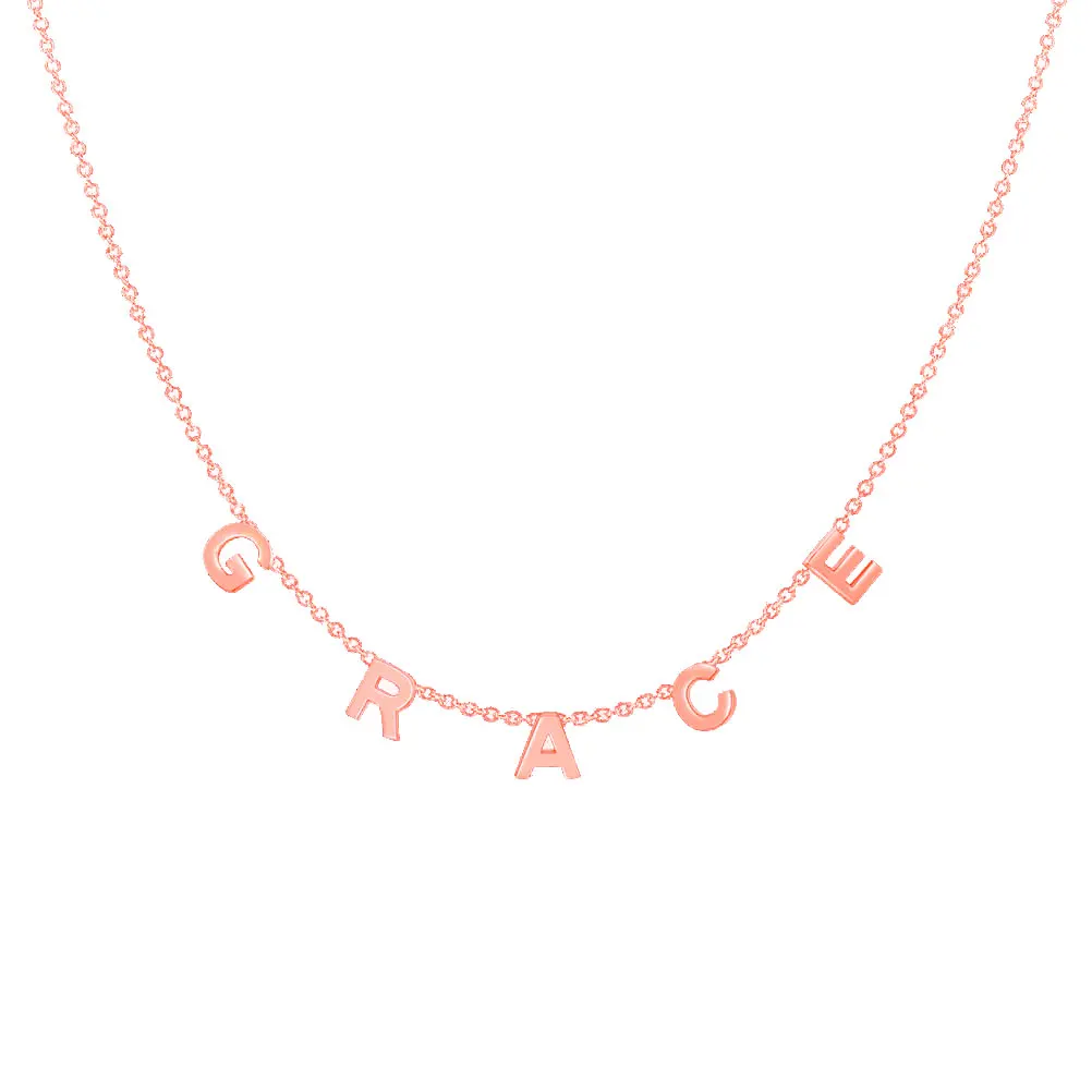 Пользовательское имя 2 цепи многослойное начальное ожерелье кулон для женщин