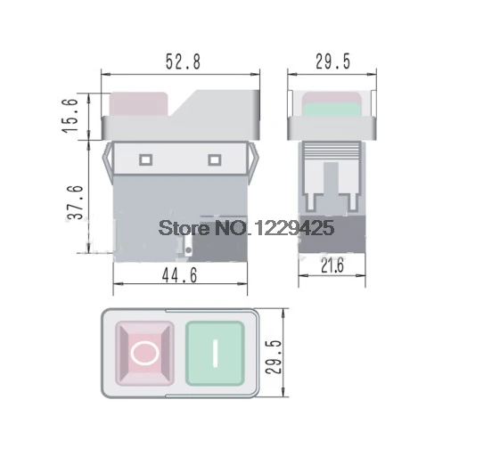 Водонепроницаемый электромагнитный кнопочный переключатель переменного тока 220