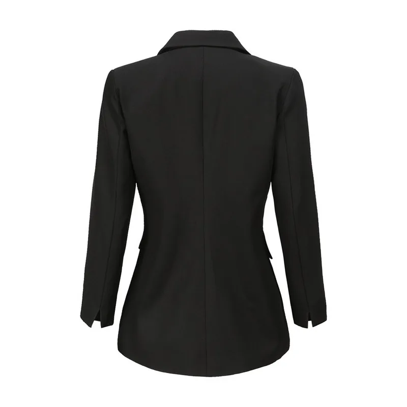 Женский костюм на весну и осень Свободный Повседневный однотонный с воротником