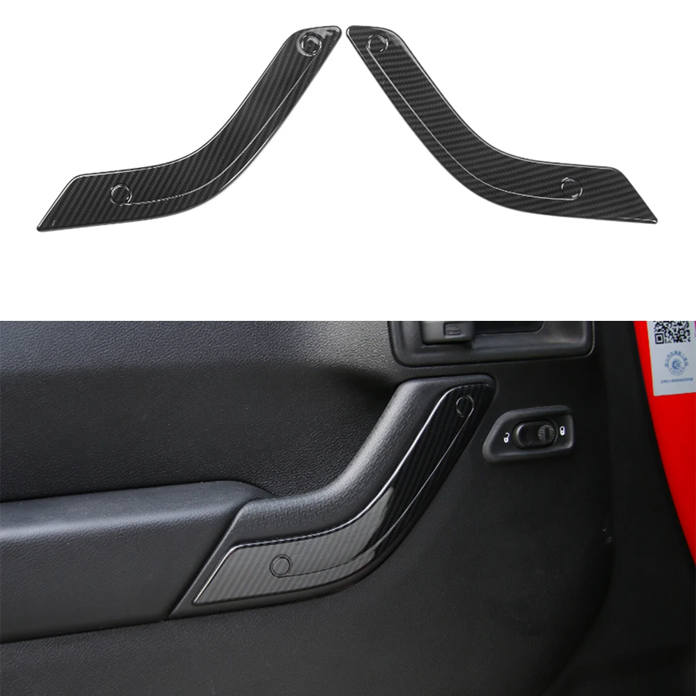 

Декоративная накладка на дверную ручку салона автомобиля, Накладка для Jeep Wrangler JK 2011-2017, аксессуары для 2-дверных дверей, хромированный АБС-ка...