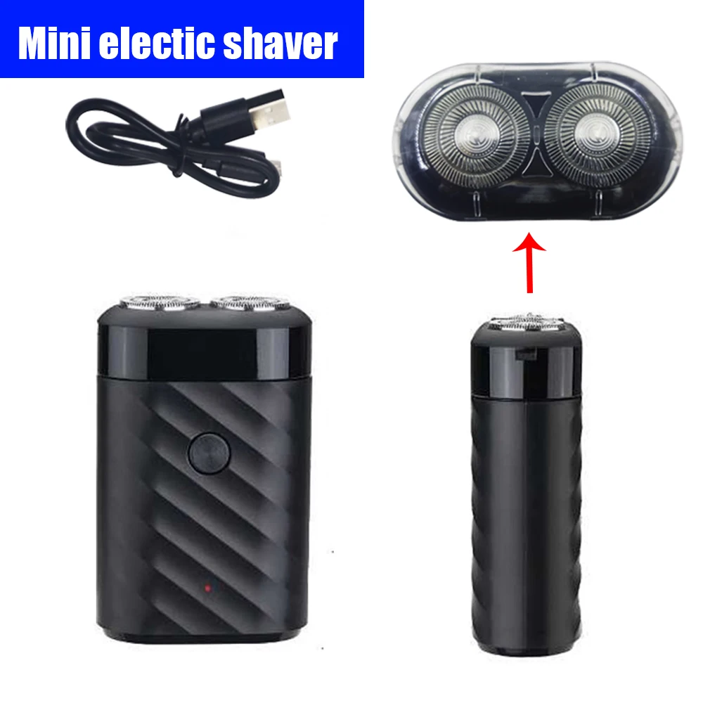 

Men's shaving machine beard small mini portable electric shaver USB charging travel shaving trimmer