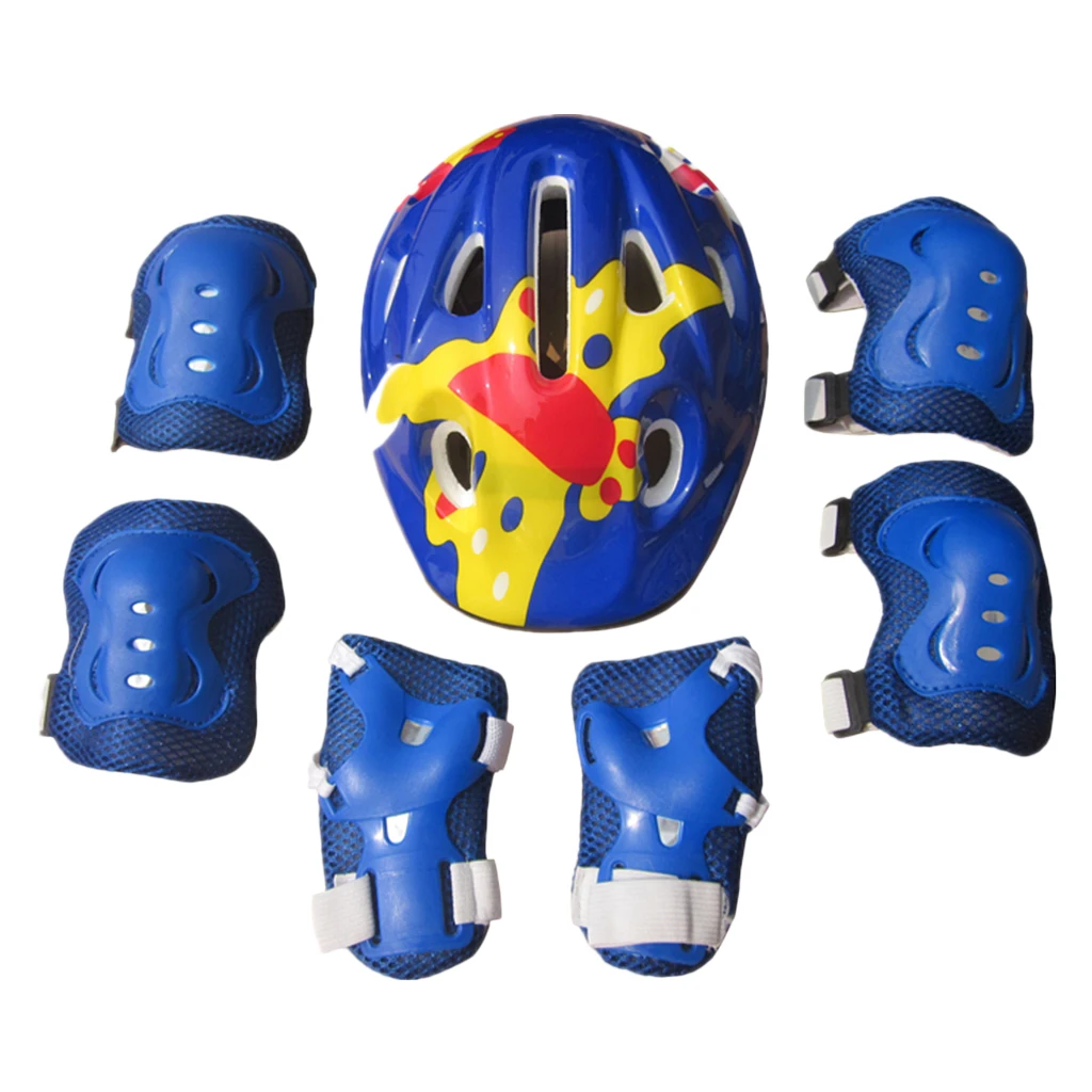 

Kid Children Roller Skating Helmet Knee Wrist Guard Elbow Pad