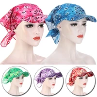 bandana with print women men hedging hat sunscreen turban summer outdoor headscarf headpiece scarf cap ladies hooded scarf