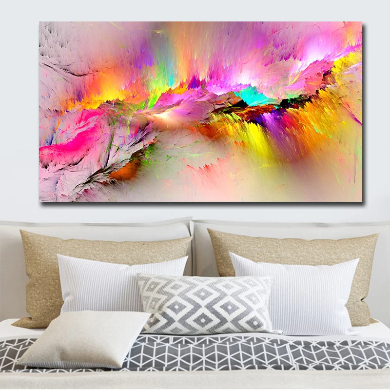 

Colorful Abstract Wall Art Oil Painting Canvas Print Poster Picture Modern Popular Abstract Artist Living Room Decoration