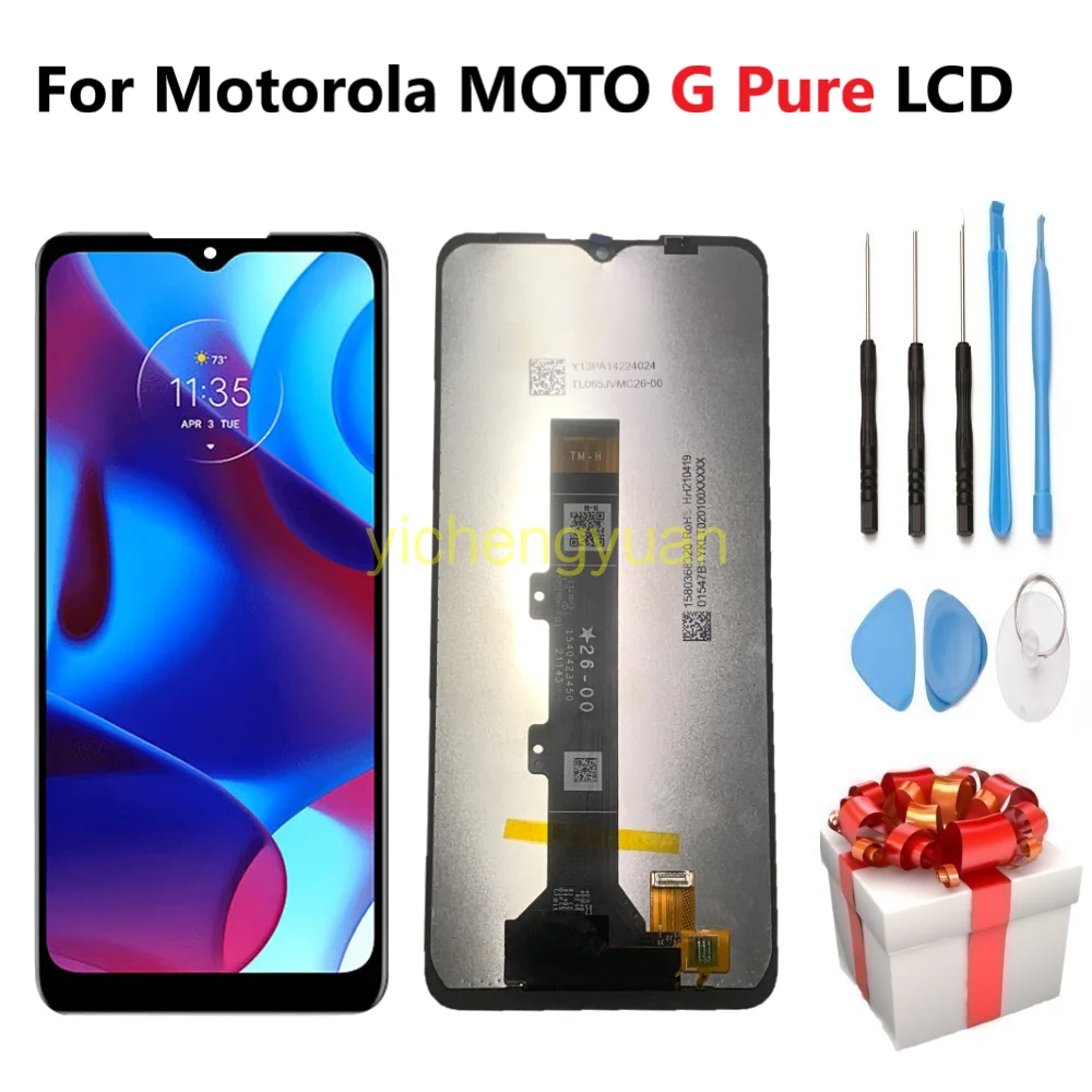 

Оригинальный ЖК-дисплей 6,5 дюйма для Motorola MOTO G Pure, дигитайзер в сборе, замена для Motorola MOTO GPure, ЖК-дисплей