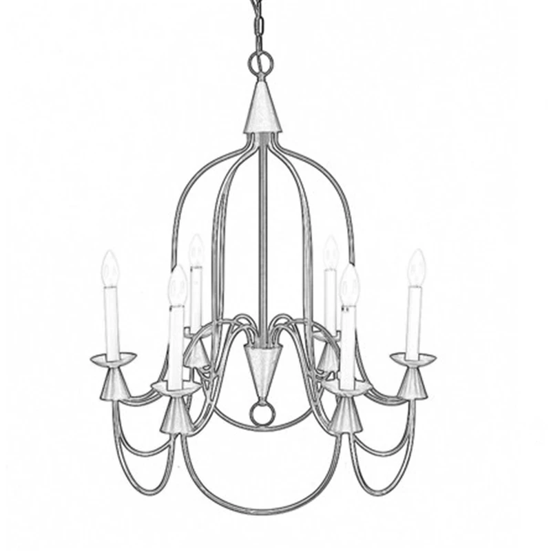 

American Country Simple Candle Foyer Pendant Lamp Loft Style Dining Room Decoration Lamp Cafe Lamp AC90-265V Free Shipping Metal