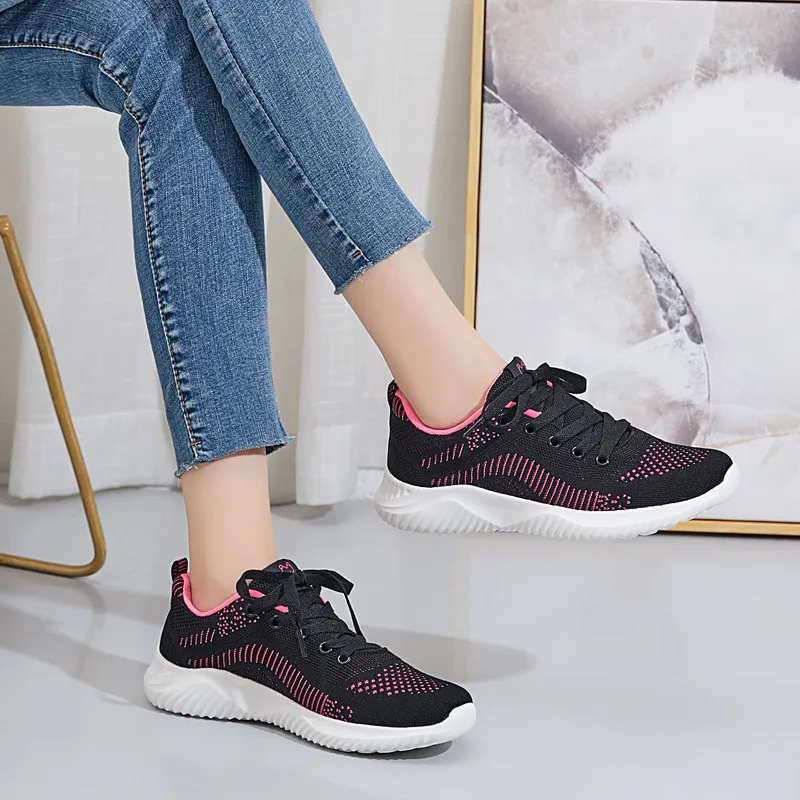 Кроссовки PINSEN женские на плоской подошве дышащие сетчатые Повседневная Удобная