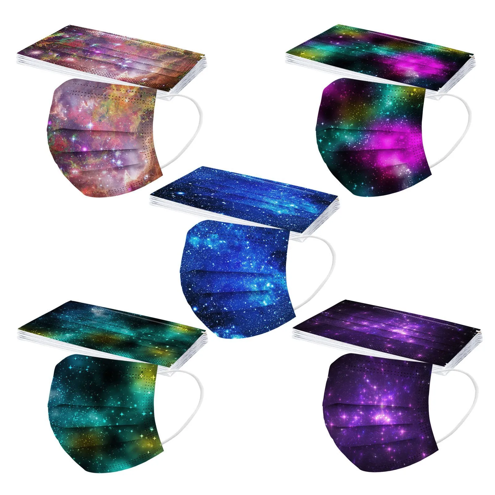 10/50 шт. одноразовые маски для взрослых с 3 слойным фильтром|Аксессуары костюмов