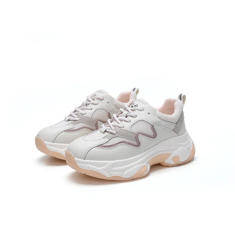 Ins/весна 2020 Новые кроссовки из натуральной кожи Корейская версия беговых