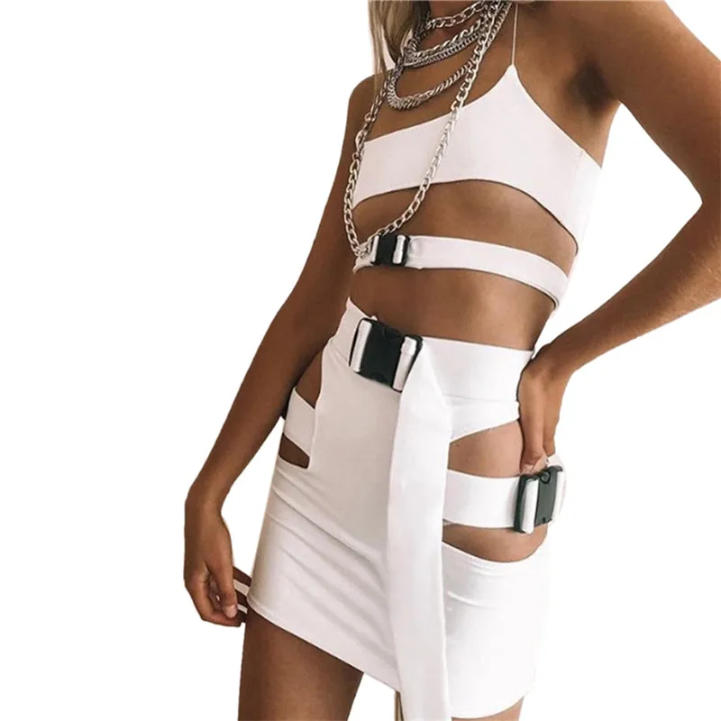 Женская юбка с дырками в стиле панк для танцевального шоу Клубная одежда