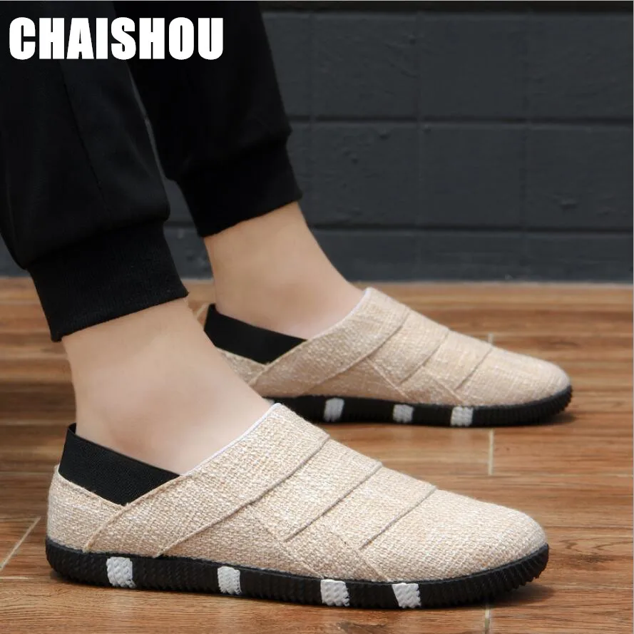 2019 Мужская Летняя Повседневная парусиновая обувь в рыбацком стиле chaussure homme