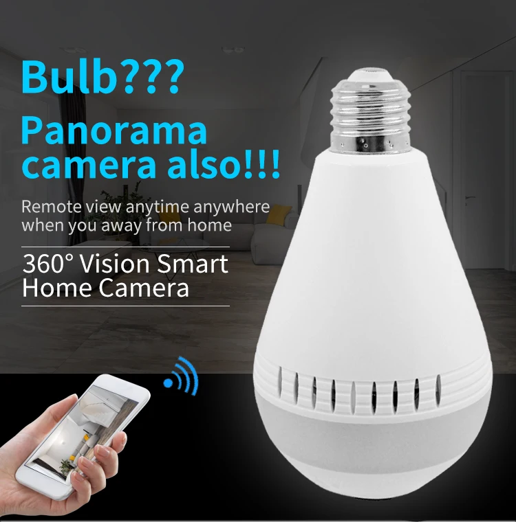 Weesee V380/iCSEE 1080P 2MP H.265 лампа панорамная VR рыбий глаз wifi IP камера