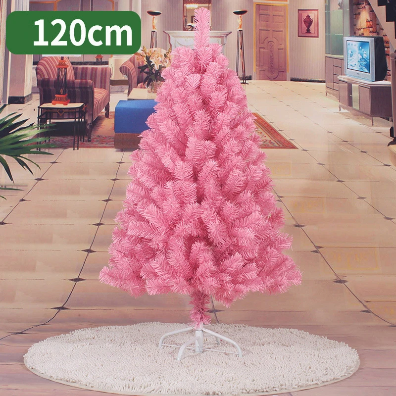 pink 120cm Christmas tree pink rose red artificial Christmas tree decorations Christmas decorations for home free shipping - Цвет: pink