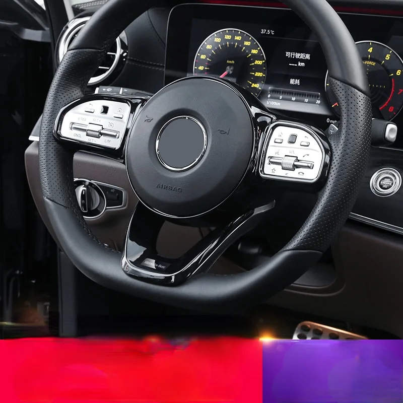 Для Benz class C260/E300L/GLB C200L/GLE/GLC ABS углеродное волокно Автомобильная Кнопка рулевого