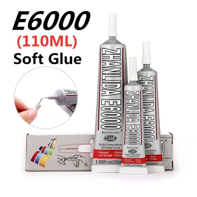 

110ml Industrial Liquid E6000 Super Glue Strong Adhesive For Diy Diamond Painting Cloth Metal Fabric Rhinestones Crystal Glass