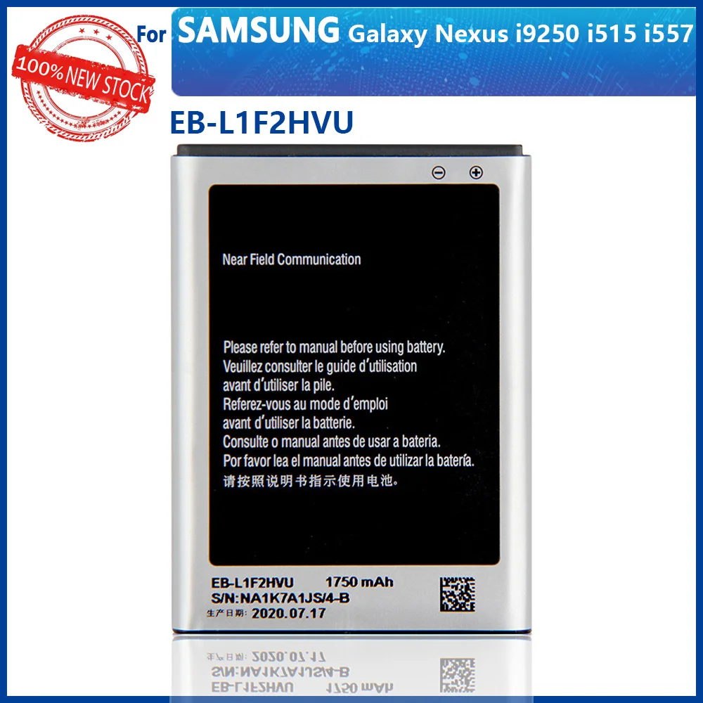 100% Оригинальный 1750 мА/ч EB-L1F2HVU батарея для Samsung Galaxy Nexus I9250 I515 I557 телефон высокого