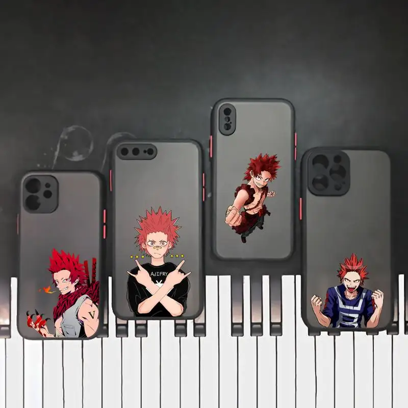 

Riot Eijiro Kirishima anime Phone Case matte transparent For iphone 7 8 11 12 plus mini x xs xr pro max cover