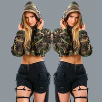 camouflage punk cropped pullover hoodies female cool sweatshirt autumn long sleeve fashion sexy hoodies for women tracksuit