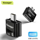 Адаптер Essager OTG USB в Type C, переходник Micro USB Type-C папа в USB мама для Macbook, Samsung, Xiaomi USB-C, разъем OTG