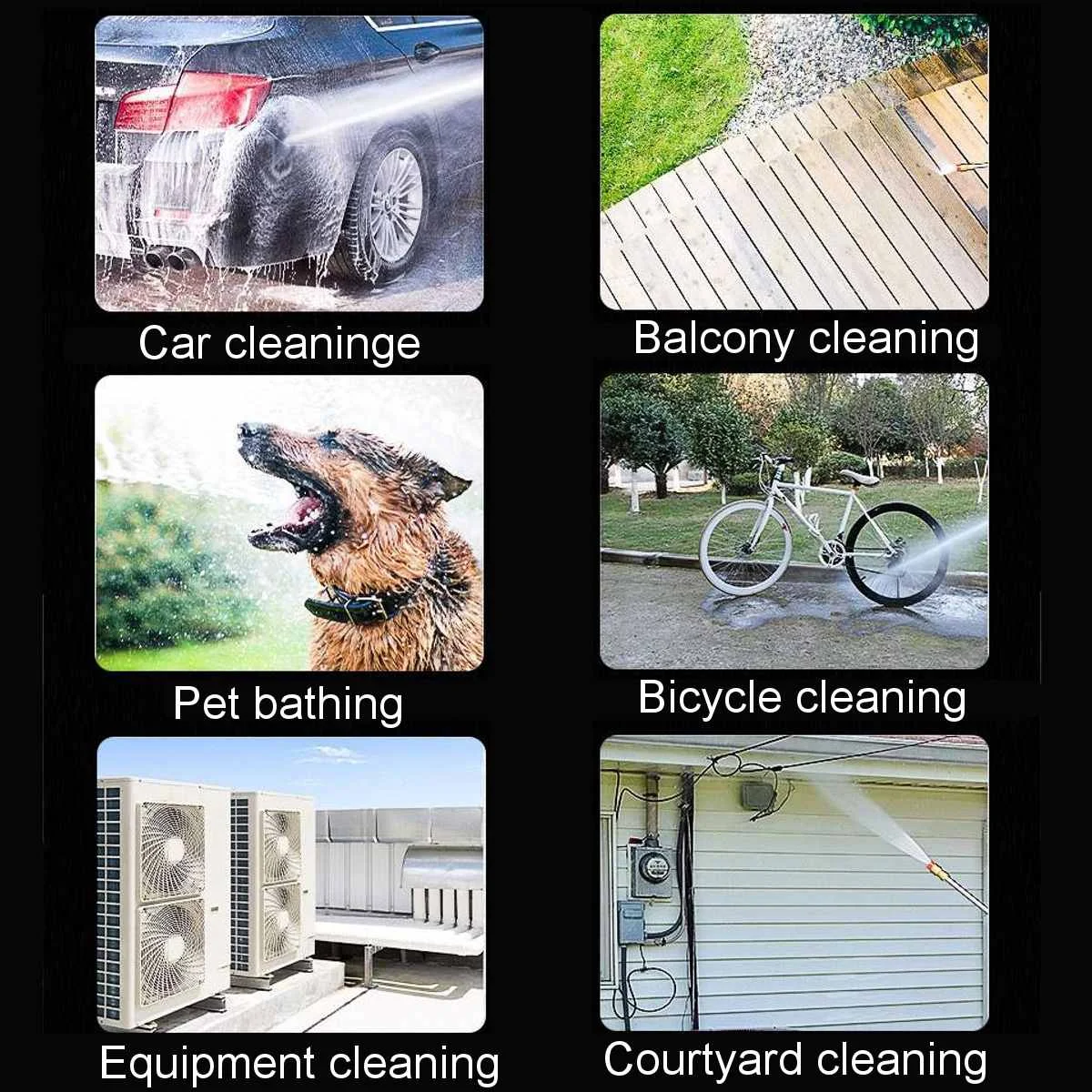 

688VF 1000W 30BAR Cordless High Pressure Washer Electric Car Wash 30000mAh Protable Parkside Water Gun For 1/2 Lithium Battery
