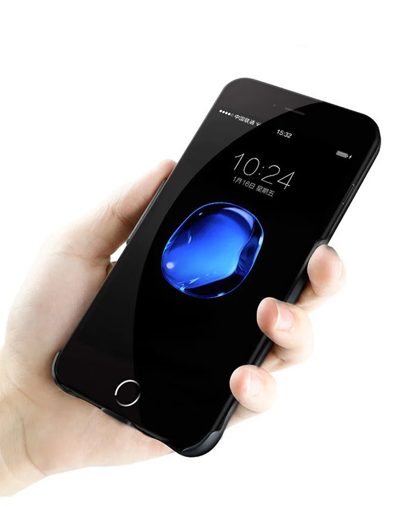 10000mAh батарея резервного копирования зарядное устройство чехол для iPhone X 8 7 6 s plus