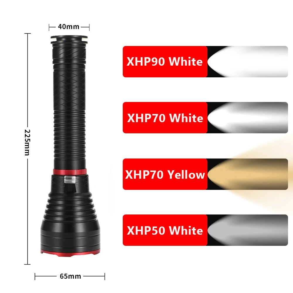 Светильник онарь для дайвинга XHP90 XHP70 XHP50 с плавным затемнением светодиодный