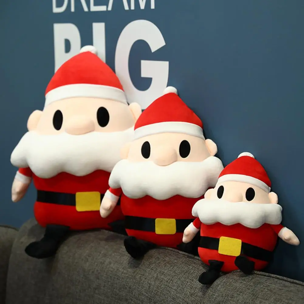 

Plush Toys Christmas Style Colorful Belt Design Small Santa Claus Plush Cushion Stuffed Toys for Decoration