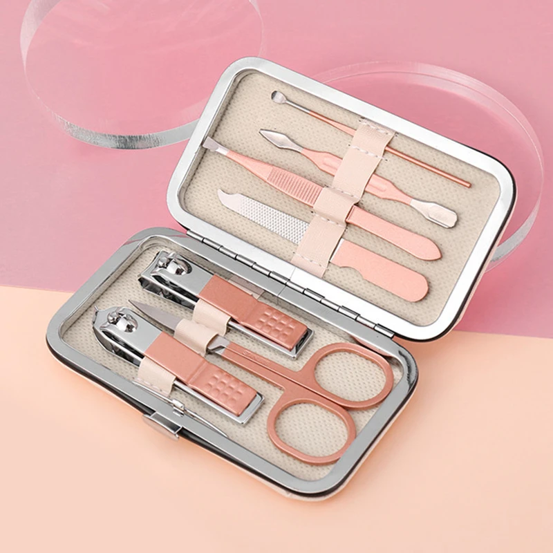 

7/18pcs Nail Clipper Pedicure Manicure Set Stainless Steel Skin Cuticle Remover Scissor Pusher Tweezer Nail File Nail Cutter Set