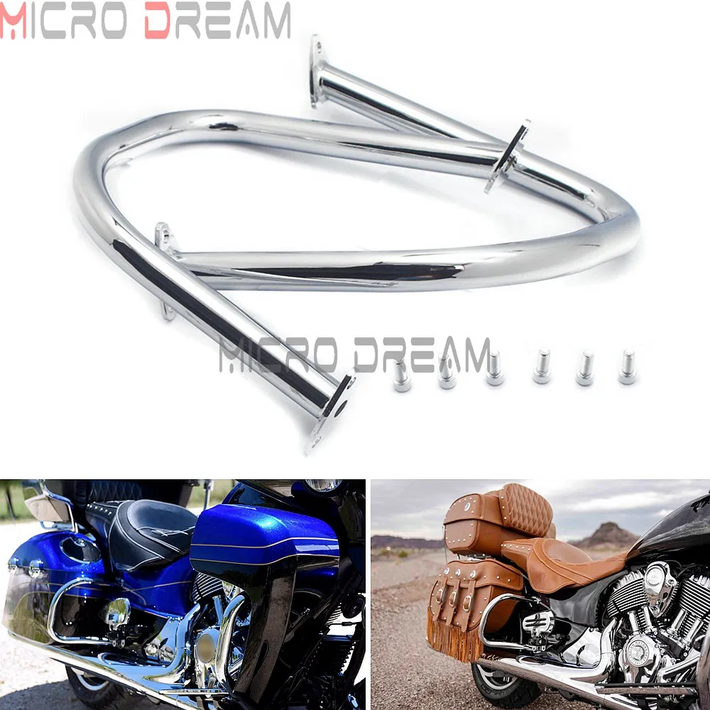 

2x Rear Highway Crash Bar Saddlebag Guard Bumper For Indian Chieftain 2014-2020 Chief Classic 14-19 Roadmaster 15-21 Dark Horse