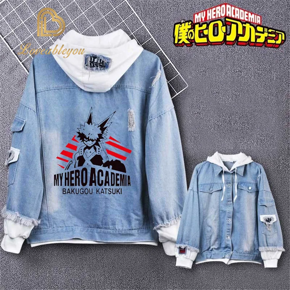 My Hero Academy Midoriya шото Тодороки, толстовки для косплея, костюмы для мужчин и женщин, джинсовая куртка на молнии, Повседневная Толстовка, пальто, Топ