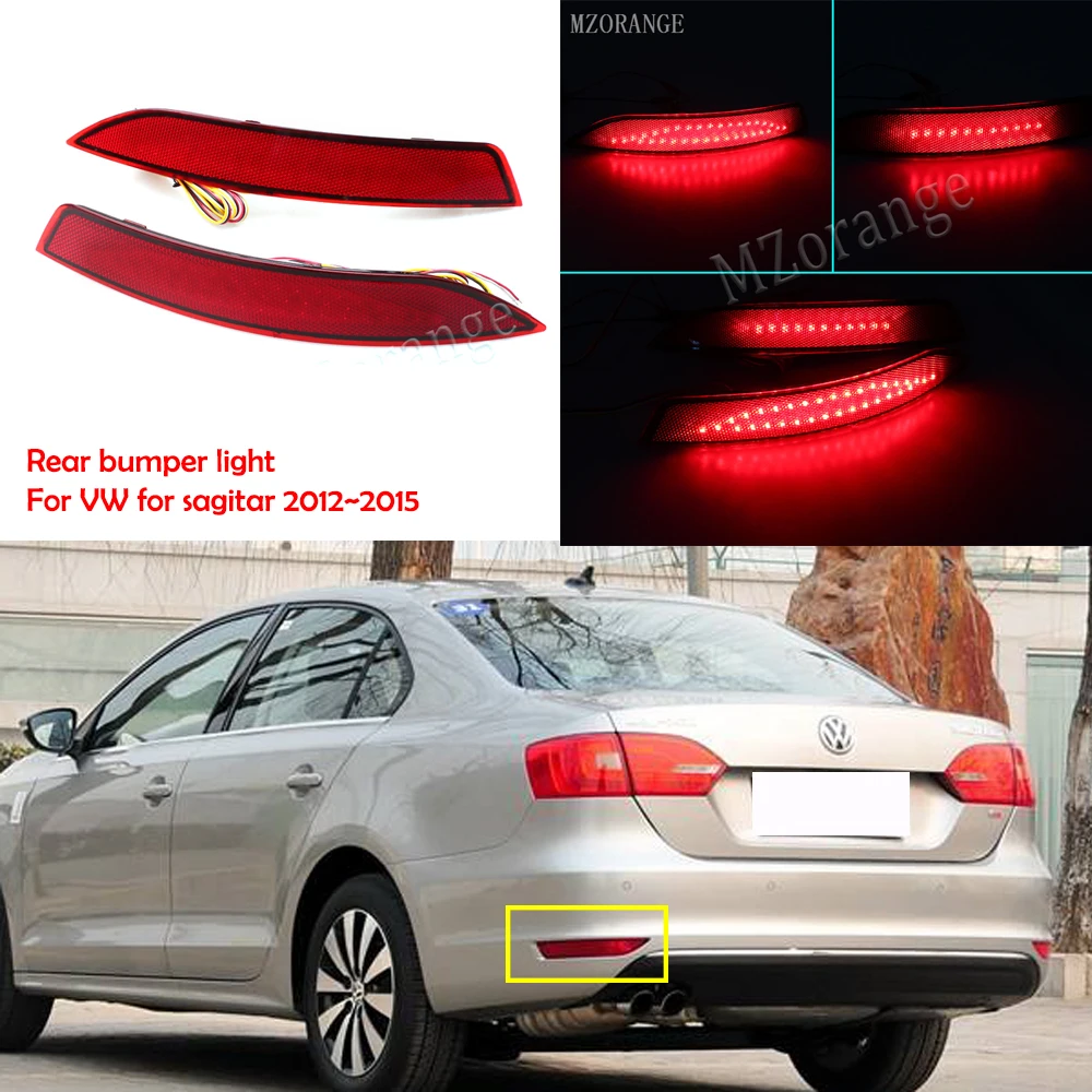 Лампа заднего бампера MZORANGE для VW sagitar 2012 2015 стоп сигнал хода предупреждающий