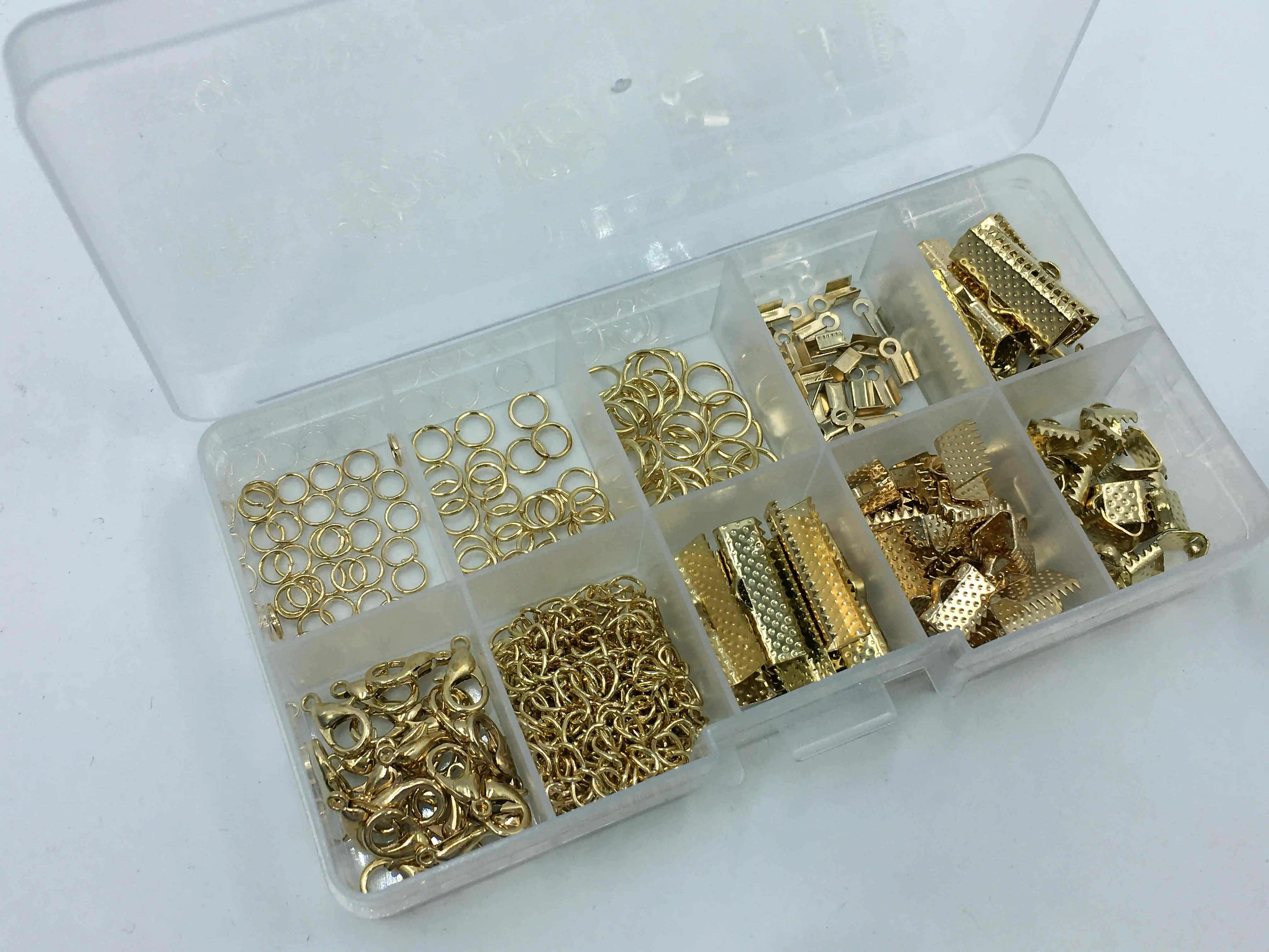 200 шт. 4 цвета кольцо застежка Лобстер задняя цепочка комплект пряжки футляр для