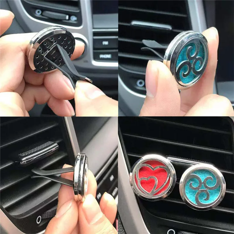 New Car Perfume Diffuser Stainless Steel Heart MOM Freshener Essential Oil Aromatherapy Locket Gift | Украшения и аксессуары