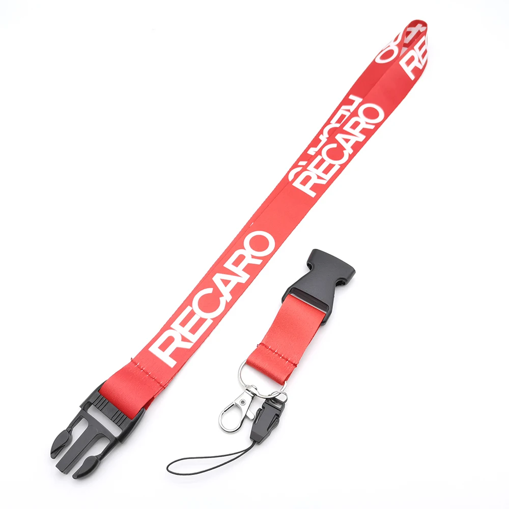 VEHICAR Auto Key Lanyard RECARO Neck Strap For ID Card Chain Mobile Phone USB Hanging Fashion Accessories |
