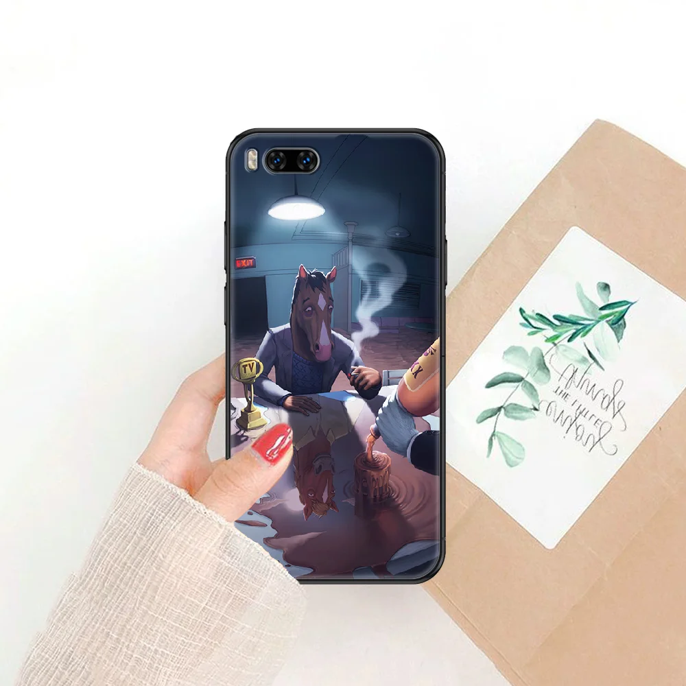 

Cartoons BoJack Horsemans Phone case For Xiaomi Mi Max Note 3 A2 A3 8 9 9T 10 Lite Pro Ultra black art bumper fashion Etui