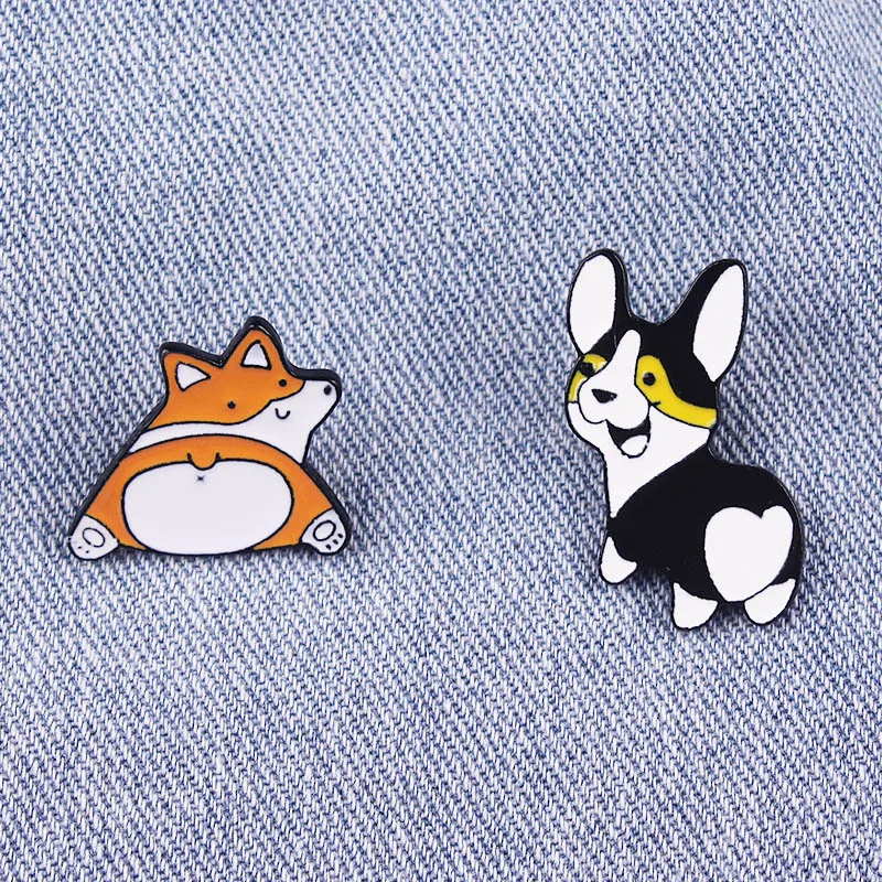 Горячие нагрудные булавки креативные корги броши в форме собаки женская шапка
