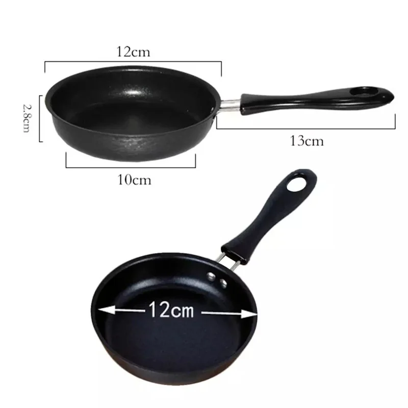

12CM Household Omelette Mini Frying Egg Pan Nonstick Kitchen Cooker Pancake Artifact Pan for Breakfast Tools Cast Iron Cookware