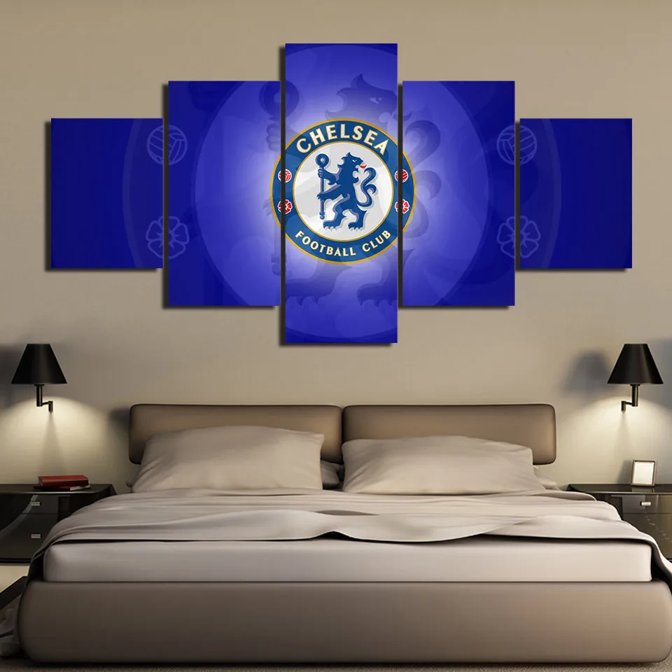 5 Панель логотип Футбол команда спортивную тематику модульный HD Плакаты