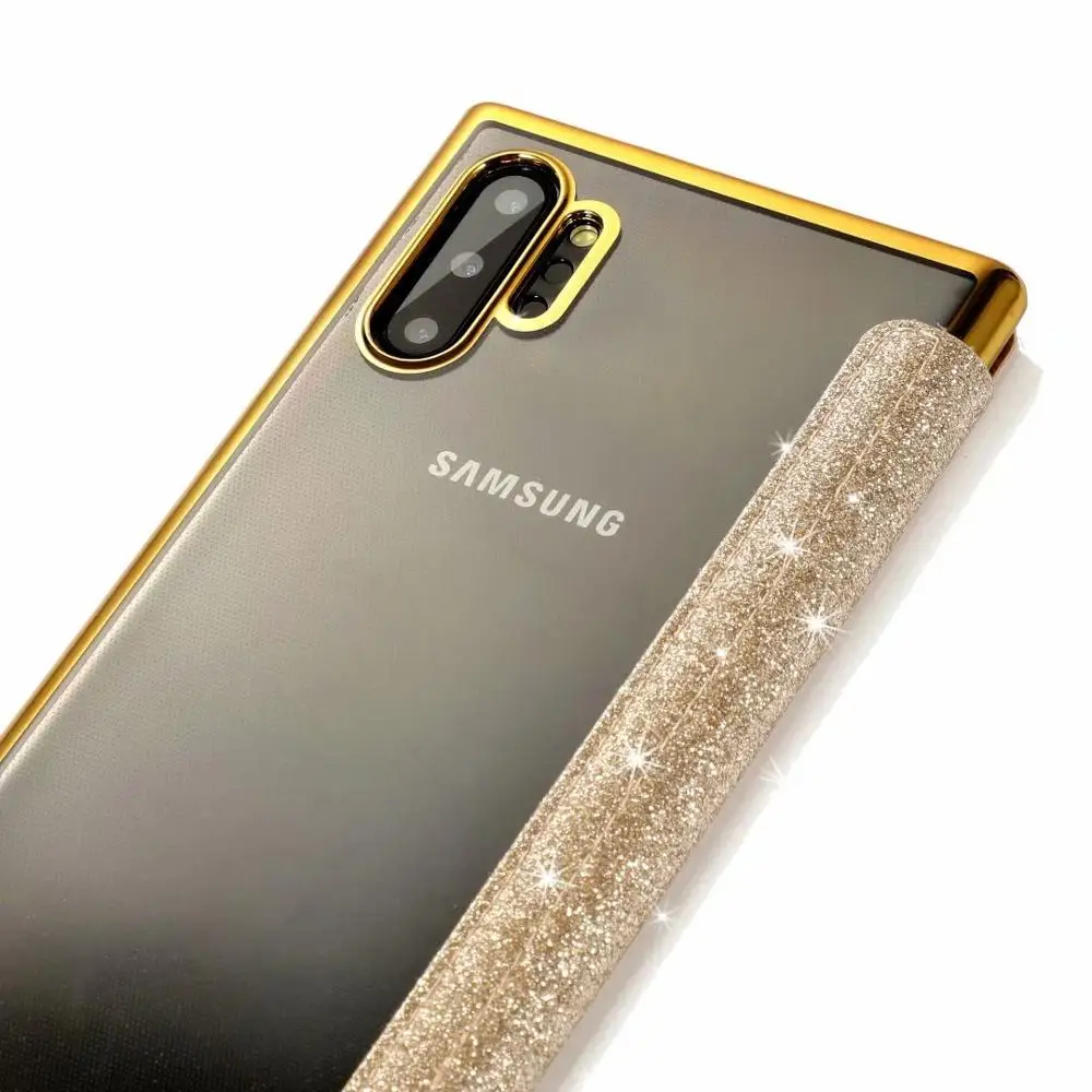 Блестящий чехол со звездой для Samsung Galaxy Note 20 S20 Ultra S10 Plus 10 5G 9 8 S7 Edge прозрачный