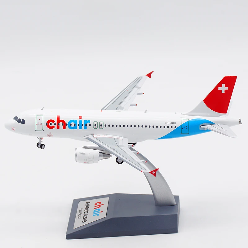 

1:200 A319 HB-JOH стул авиакомпаний самолет модель из сплава с основанием опор шасси Коллекционная формовая игрушка