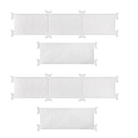 4pcs childrens crib bumper soft cotton protector for babies crib bumper baby bed sets cot bumper baby bed bumper white