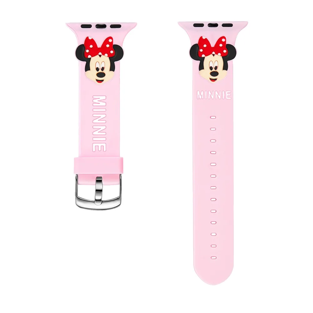 Милый силиконовый ремешок для Apple Watch, серия 4, 3, 2, 1, ремешок для iWatch 38, 42, 40, 44 мм, для девочек