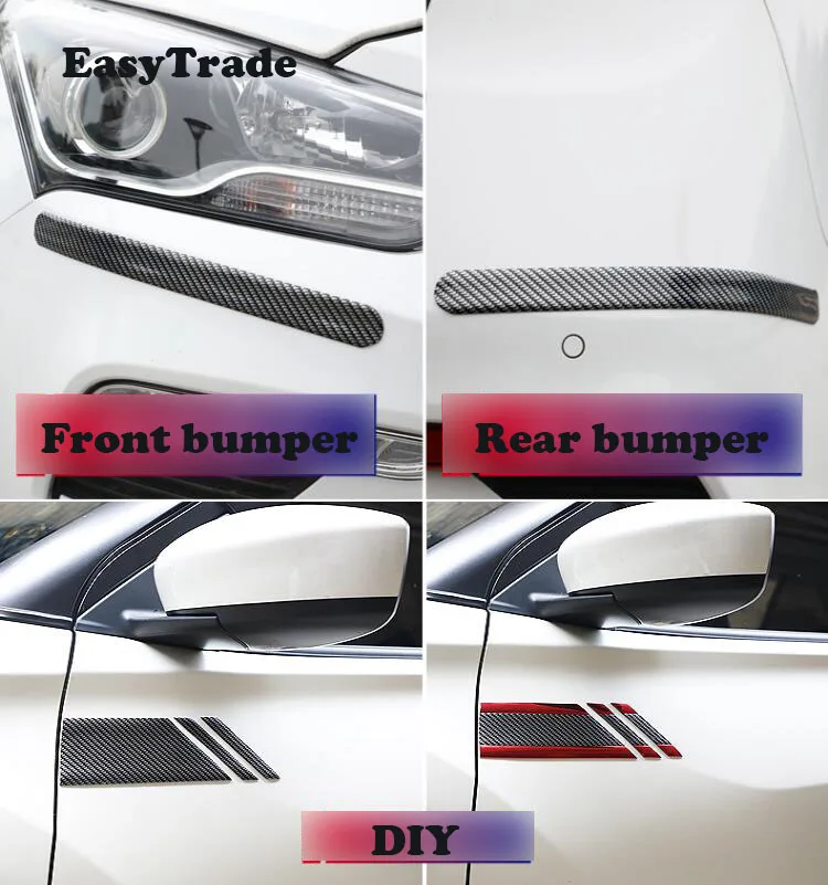 Автомобильный Стайлинг из углеродного волокна резиновый порог 5D автомобильные