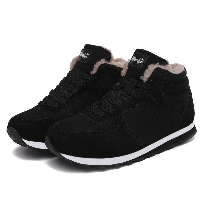 Мужская обувь мужские ботинки для взрослых плюшевые теплые зимние удобная